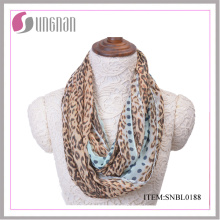 2016 Spring Fashion Leopard Pattern Mujeres Sexy Infinity Scarf